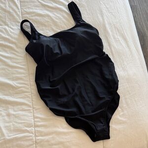 A Pea In The Pod Maternity Black One-Piece Swimsuit NWT
